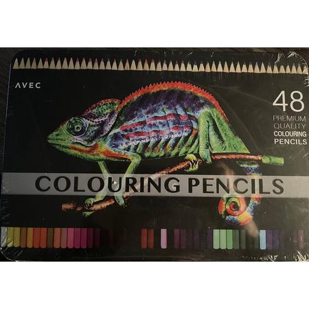 Colouring Pencils 48 stuks in luxe opbergdoos