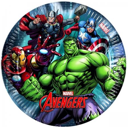 Avengers Power gebakbordjes ø 19,5 cm. 8 st.