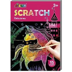   Scratchboek Eenhoorn Junior 10 X 14 Cm Papier 2-delig