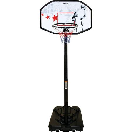 Avento Basketbalstandaard verrijdbaar en verstelbaar - Home Dunk - Zwart/Wit/Rood