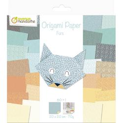 Origami papier Furs, 60 vel 70g 20 x 20 cm - met motief