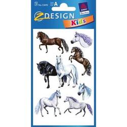 Papieretiket Z-design Kids - pakje a 3 vel paarden