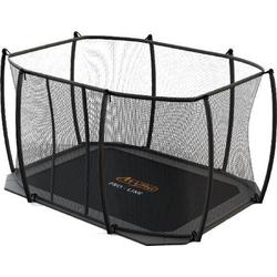   Veiligheidsnet gebogen palen tbv trampoline set 352 - L520 x B305 cm - Grijs