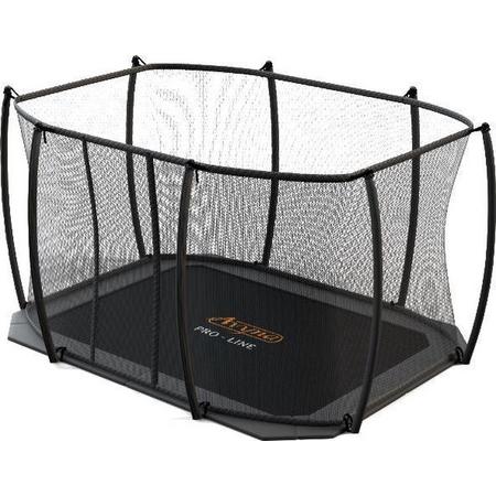 Avyna Veiligheidsnet gebogen palen tbv trampoline set 352 - L520 x B305 cm - Grijs