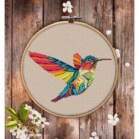 Borduurpakket MANDALA KOLIBRI (hummingbird)