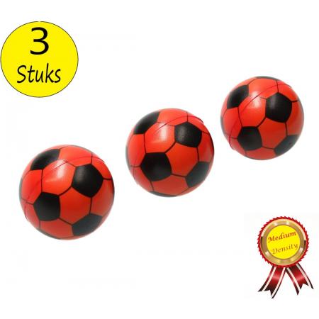 Stressbal Medium Density Voetbal 3 Stuks – Sensomotorische Stimulatie – Anti Stress – Oranje