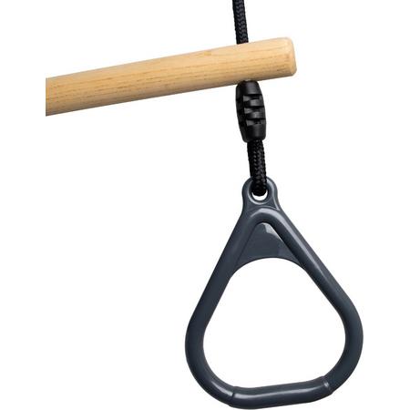 BOOST2 trapeze met Kunststof Ringen antraciet met zwart-touwen