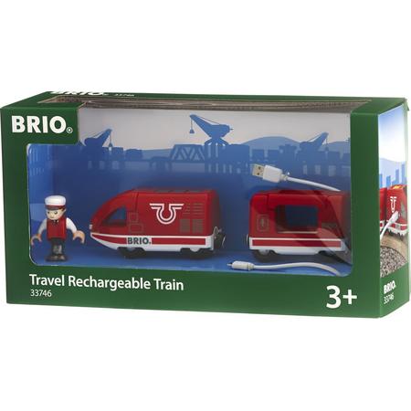 BRIO Oplaadbare rode passagierstrein met USB kabel - 33746