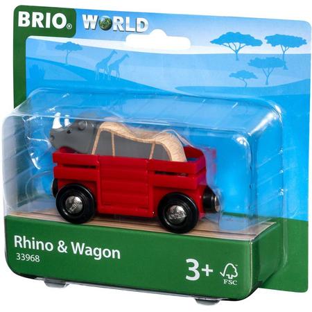 BRIO Wagon met neushoorn - 33968