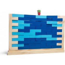 muurspel 50 x 34 cm hout blauw