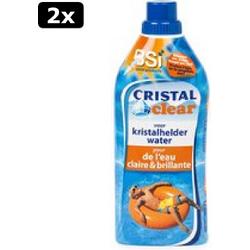 2x BSI - Cristal Clear - Voor Kristalhelder zwembadwater - Zwembad - Spa - Anti-groen waterbehandeling - 1 l