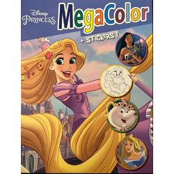 kleurboek disney princess met stickers mega kleurboek met 120 kleurplaten