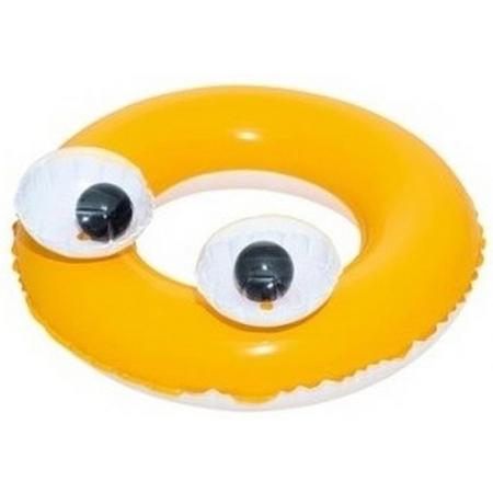 Opblaasbare zwemband geel 61 cm voor kinderen