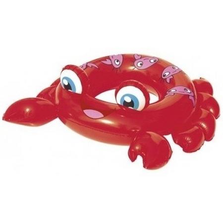 Opblaasbare zwemband rode krab 74 cm