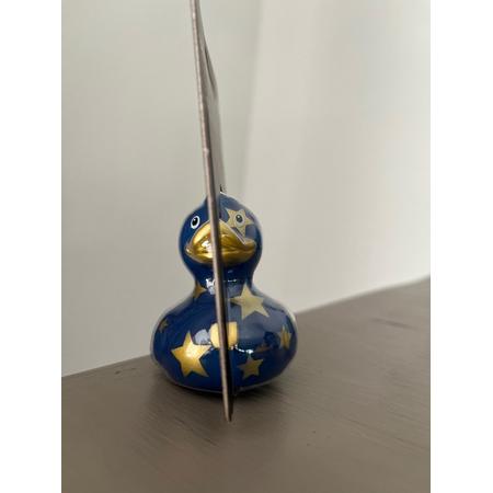 BUD Luxury Mini Duck GOLD STAR MAGIC DUCK - Koningsblauw Badeendje met gouden sterren van Budduck.com : Werelds meest lieve en gespaarde badeendmerk voor jong en oud