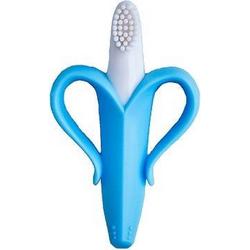Baby banaan tandenborstel/bijtspeeltje - Blauw