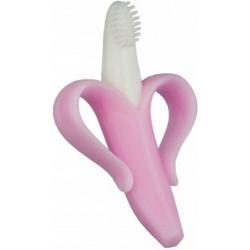 Baby banaan tandenborstel/bijtspeeltje - Rose