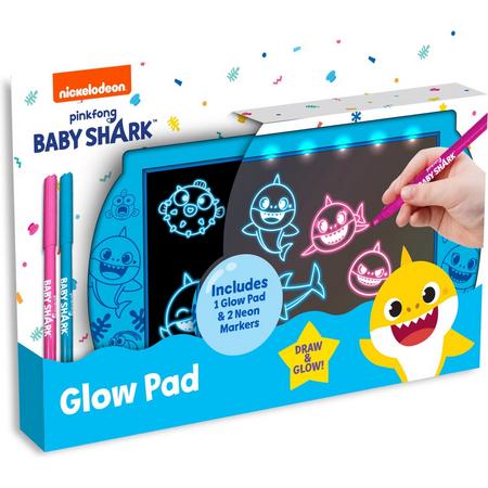 Nickelodeon Baby Shark tekenbord - Glow in the Dark tekenbord - Baby Shark tekenbord - Baby Shark tekenen - Glow Pad Baby Shark