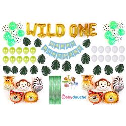 Jungle Decoratie XL Verjaardag versiering pakket - Safari thema - dieren ballonnen slinger - jongen meisje