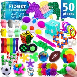 Babyfi ® - Multifunctioneel Fidget Toys Pakket - 50 Stuks - Pop It Fidget Toy - Set voor Kinderen & Volwassenen - Educatief Speelgoed - Upgrade 2022