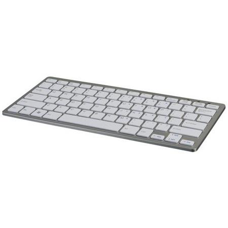 Backshop ErgoLine Design Compact USB QWERTY Amerikaans Engels Zilver, Wit toetsenbord