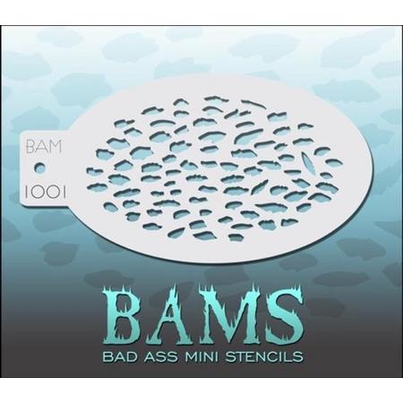 Bad Ass Stencil Nr. 1001 - BAM1001 - Schmink sjabloon - Bad Ass mini - Geschikt voor schmink en airbrush