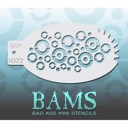 Bad Ass Stencil Nr. 1022 - BAM1022 - Schmink sjabloon - Bad Ass mini - Geschikt voor schmink en airbrush