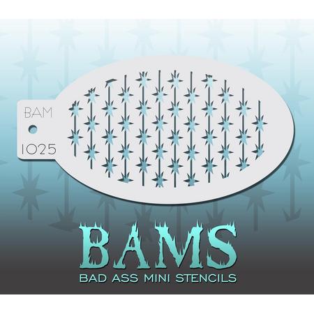 Bad Ass Stencil Nr. 1025 - BAM1025 - Schmink sjabloon - Bad Ass mini - Geschikt voor schmink en airbrush