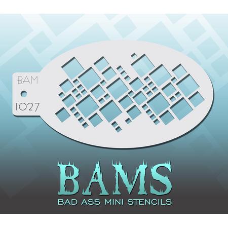 Bad Ass Stencil Nr. 1027 - BAM1027 - Schmink sjabloon - Bad Ass mini - Geschikt voor schmink en airbrush