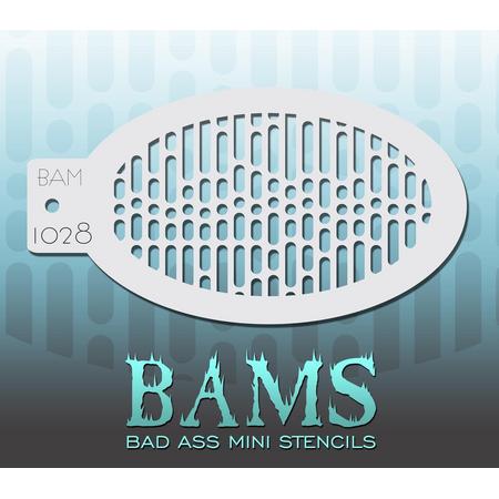 Bad Ass Stencil Nr. 1028 - BAM1028 - Schmink sjabloon - Bad Ass mini - Geschikt voor schmink en airbrush