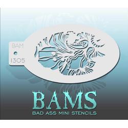 Bad Ass Stencil Nr. 1305 - BAM1305 - Schmink sjabloon - Bad Ass mini - Geschikt voor schmink en airbrush