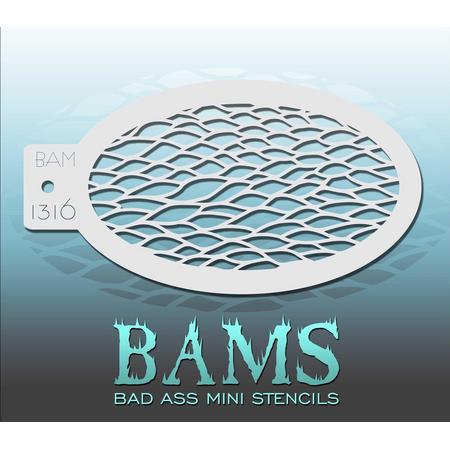 Bad Ass Stencil Nr. 1316 - BAM1316 - Schmink sjabloon - Bad Ass mini - Geschikt voor schmink en airbrush