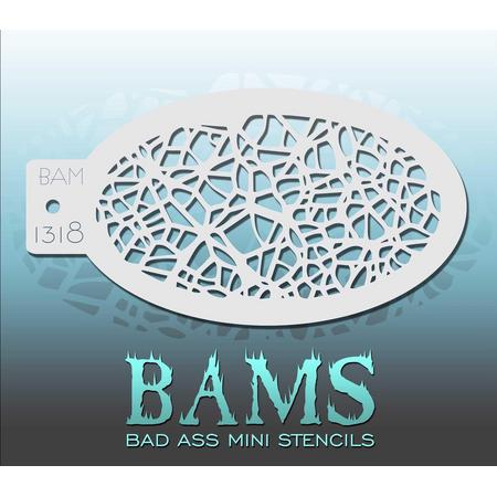 Bad Ass Stencil Nr. 1318 - BAM1318 - Schmink sjabloon - Bad Ass mini - Geschikt voor schmink en airbrush