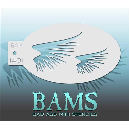 Bad Ass Stencil Nr. 1401 - BAM1401 - Schmink sjabloon - Bad Ass mini - Geschikt voor schmink en airbrush