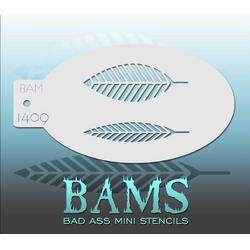 Bad Ass Stencil Nr. 1409 - BAM1409 - Schmink sjabloon - Bad Ass mini - Geschikt voor schmink en airbrush
