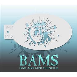 Bad Ass Stencil Nr. 1415 - BAM1415 - Schmink sjabloon - Bad Ass mini - Geschikt voor schmink en airbrush