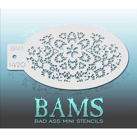Bad Ass Stencil Nr. 1420 - BAM1420 - Schmink sjabloon - Bad Ass mini - Geschikt voor schmink en airbrush