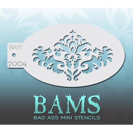 Bad Ass Stencil Nr. 2004 - BAM2004 - Schmink sjabloon - Bad Ass mini - Geschikt voor schmink en airbrush