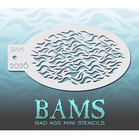 Bad Ass Stencil Nr. 2026 - BAM2026 - Schmink sjabloon - Bad Ass mini - Geschikt voor schmink en airbrush