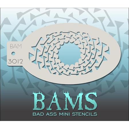Bad Ass Stencil Nr. 3012 - BAM3012 - Schmink sjabloon - Bad Ass mini - Geschikt voor schmink en airbrush