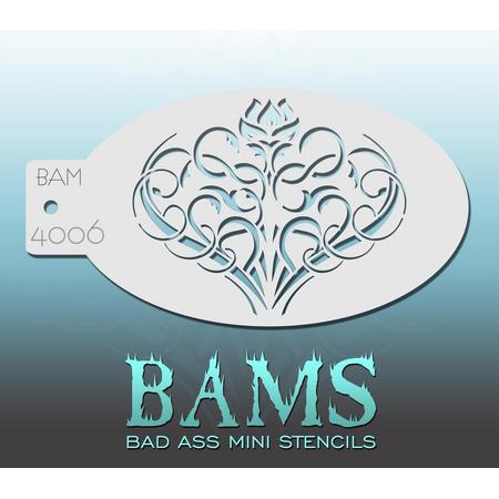 Bad Ass Stencil Nr. 4006 - BAM4006 - Schmink sjabloon - Bad Ass mini - Geschikt voor schmink en airbrush