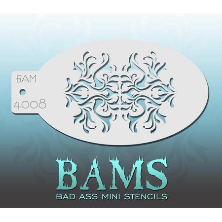 Bad Ass Stencil Nr. 4008 - BAM4008 - Schmink sjabloon - Bad Ass mini - Geschikt voor schmink en airbrush