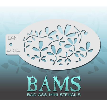 Bad Ass Stencil Nr. 4014 - BAM4014 - Schmink sjabloon - Bad Ass mini - Geschikt voor schmink en airbrush