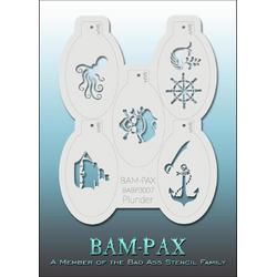 Bad Ass Stencil Pax Plunder Nr. 3007 - BAM-PAX3007 - Schmink sjabloon - Bad Ass Stencil - Geschikt voor schmink en airbrush