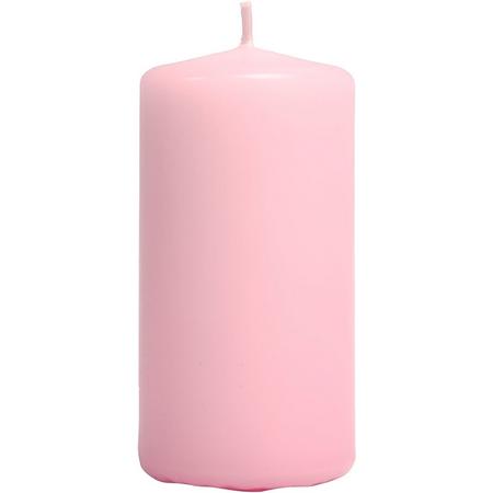 Kaarsen, roze, d: 50 mm, h: 100 mm, 6stuks [HOB-596117]