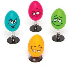 Springende eitjes met grappig gezicht (4 stuks per verpakking)