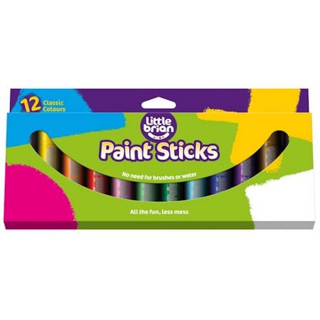 Stevige posterverf sticks - verfset - knutselspullen voor kinderen en volwassen voor het schilderen en tekenen (12 stuks)