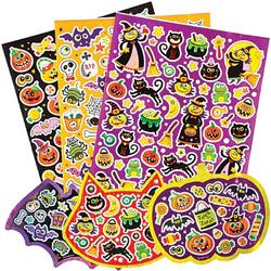 Voordeelpakket Halloween stickers - pompoen vleermuis heks ketel kat spin schedel snoep kikker - scrapbooking verfraaiing om te maken en versieren kaarten decoraties en knutselwerkjes (230 stucks)