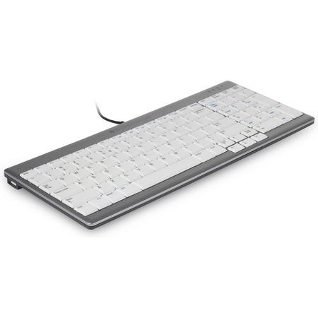 BakkerElkhuizen UltraBoard 960 Standard Compact toetsenbord USB QWERTY Amerikaans Engels Grijs, Wit