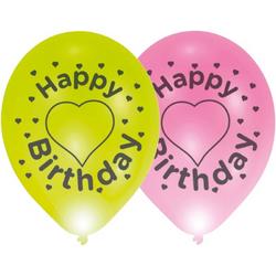   Ballonnen Met Led-verlichting Happy Bday 27,5 Cm 4 St